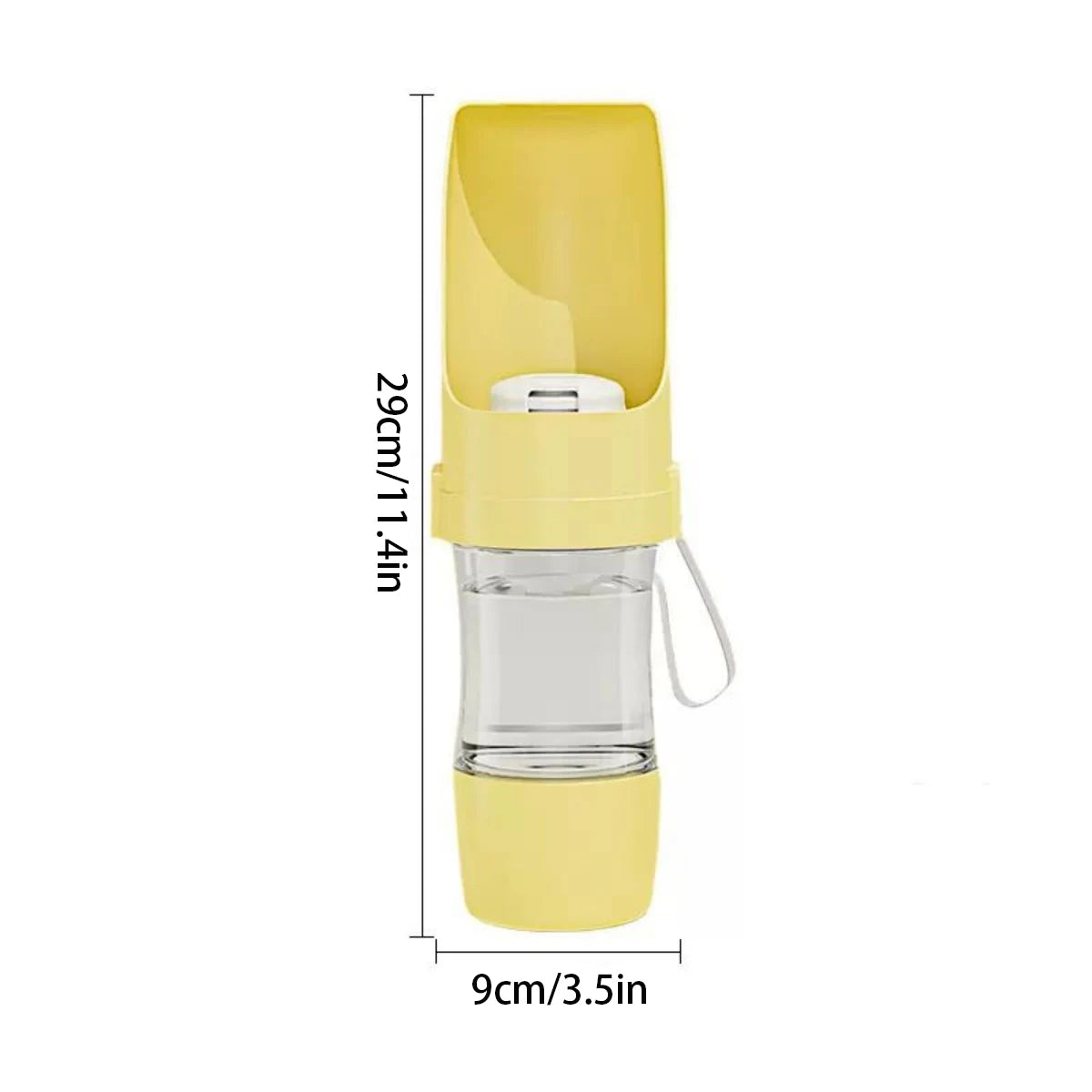 Portable Dog & Cat Water Bottle with Food Storage – Travel Pet Feeder Bowl