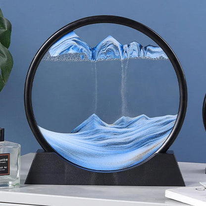 Moving sandscape desktop art frame