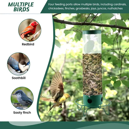 Squirrel-Proof Bird Feeder – Outdoor Wild Bird Seed Feeder