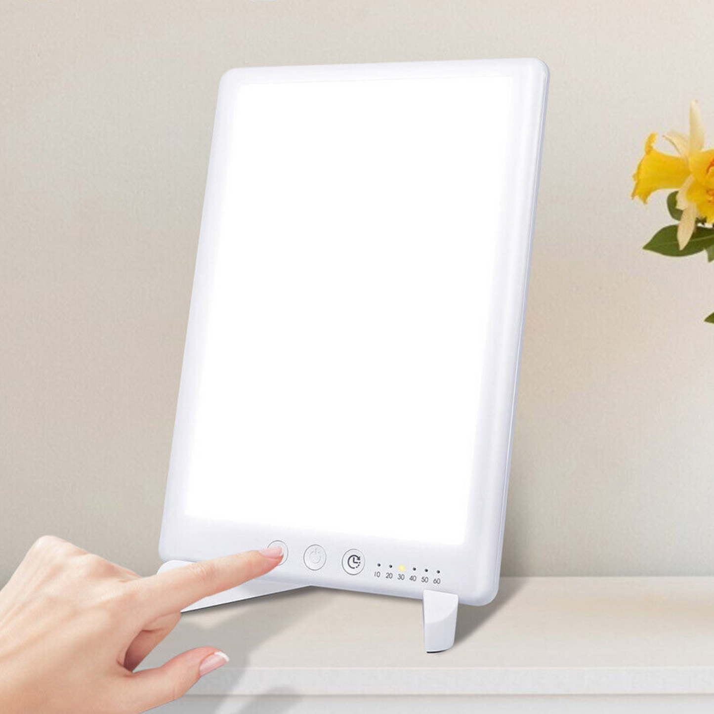 Bright sun therapy lamp for seasonal mood support