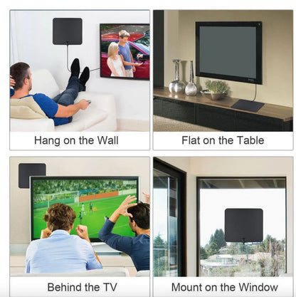 300-Mile Indoor HDTV Antenna with Signal Booster – Amplified Digital TV Antenna