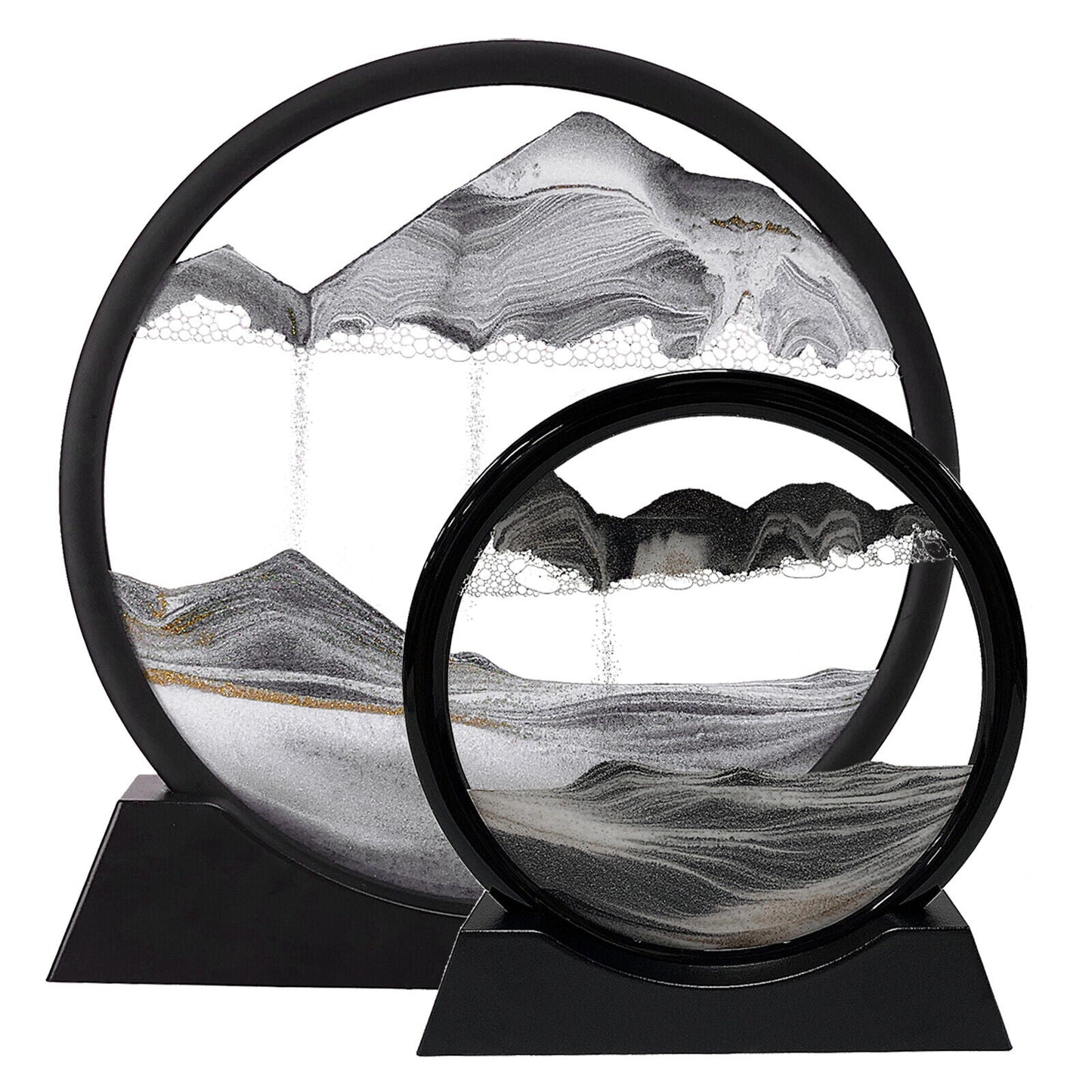 Moving sandscape desktop art frame