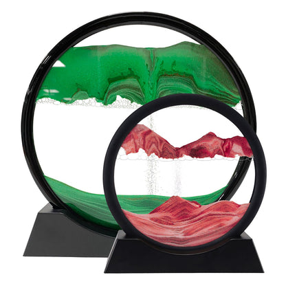 Moving sandscape desktop art frame