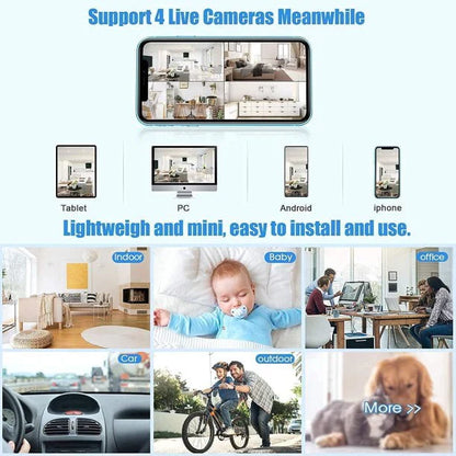 Mini Wireless Magnetic Security Camera – Live Audio & Video Feed