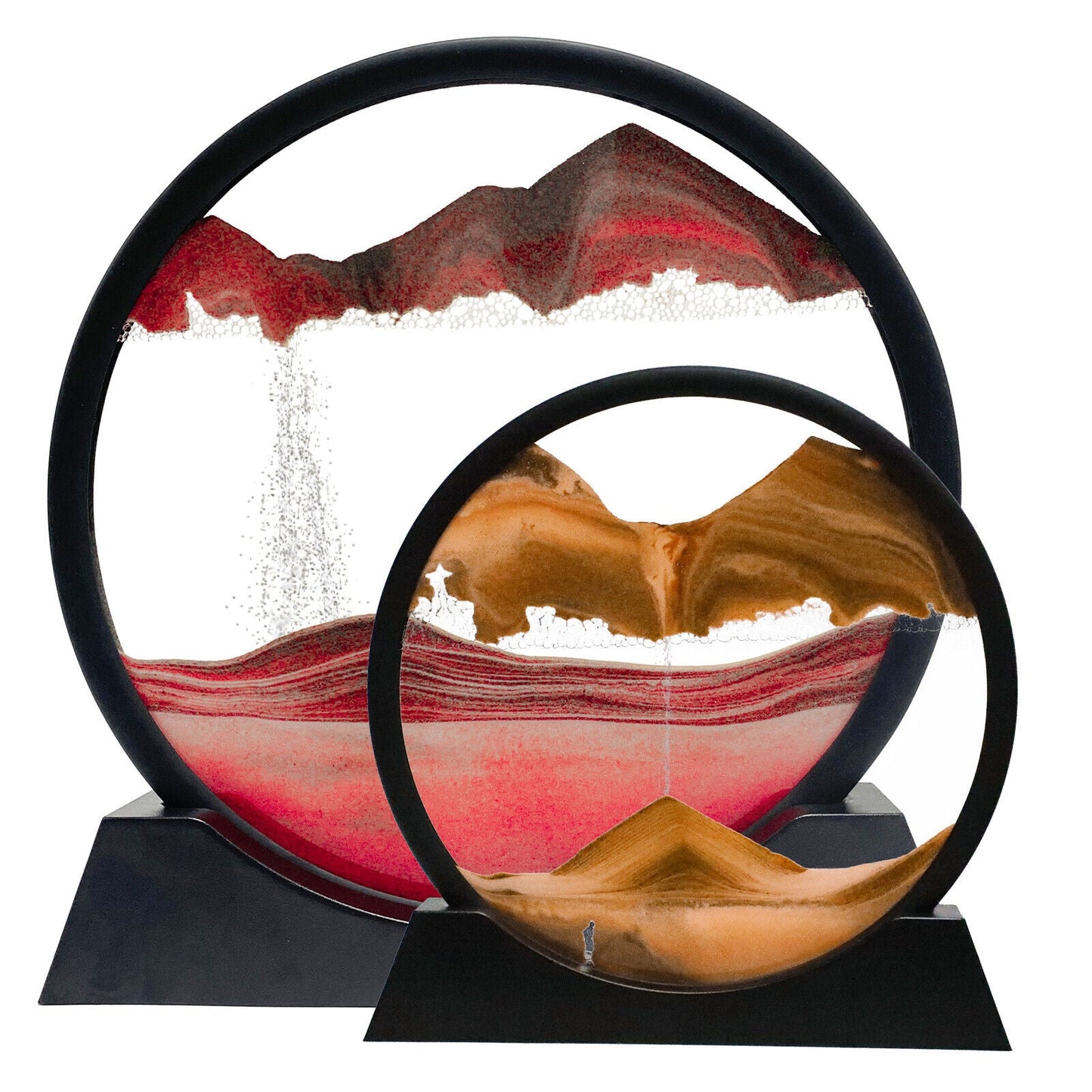 Moving sandscape desktop art frame