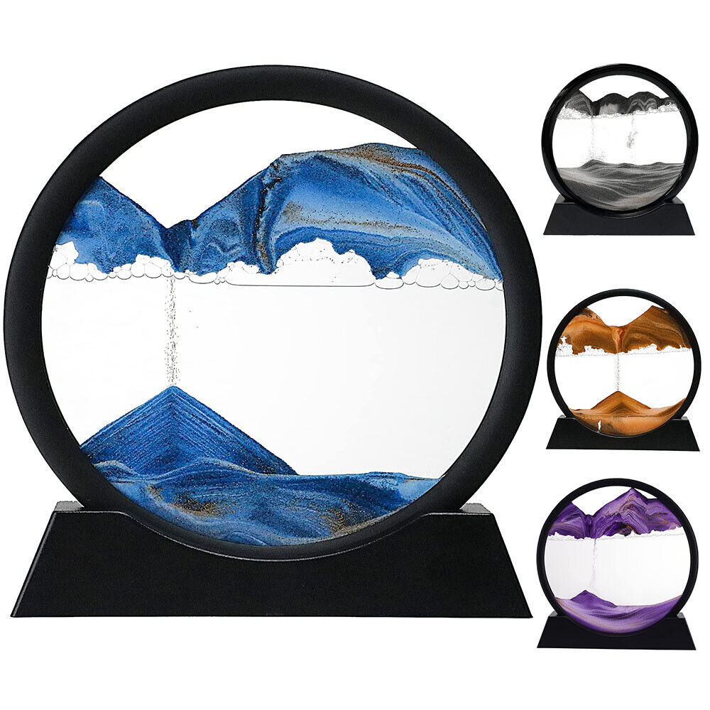Moving sandscape desktop art frame