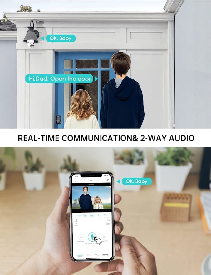 Security Light Bulb Camera – 360° WiFi Surveillance Bulb Camera