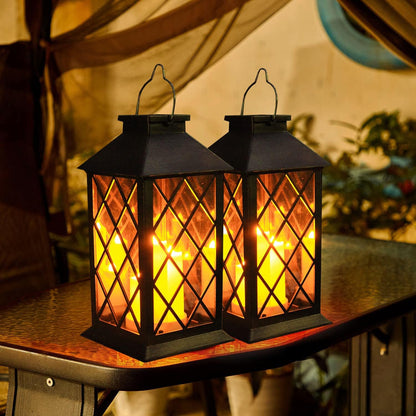 All-weather garden hanging lantern