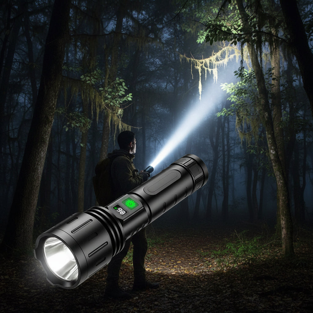 Extremely Bright Tactical Flashlight – 100,000 Lumen Military-Grade LED Torch