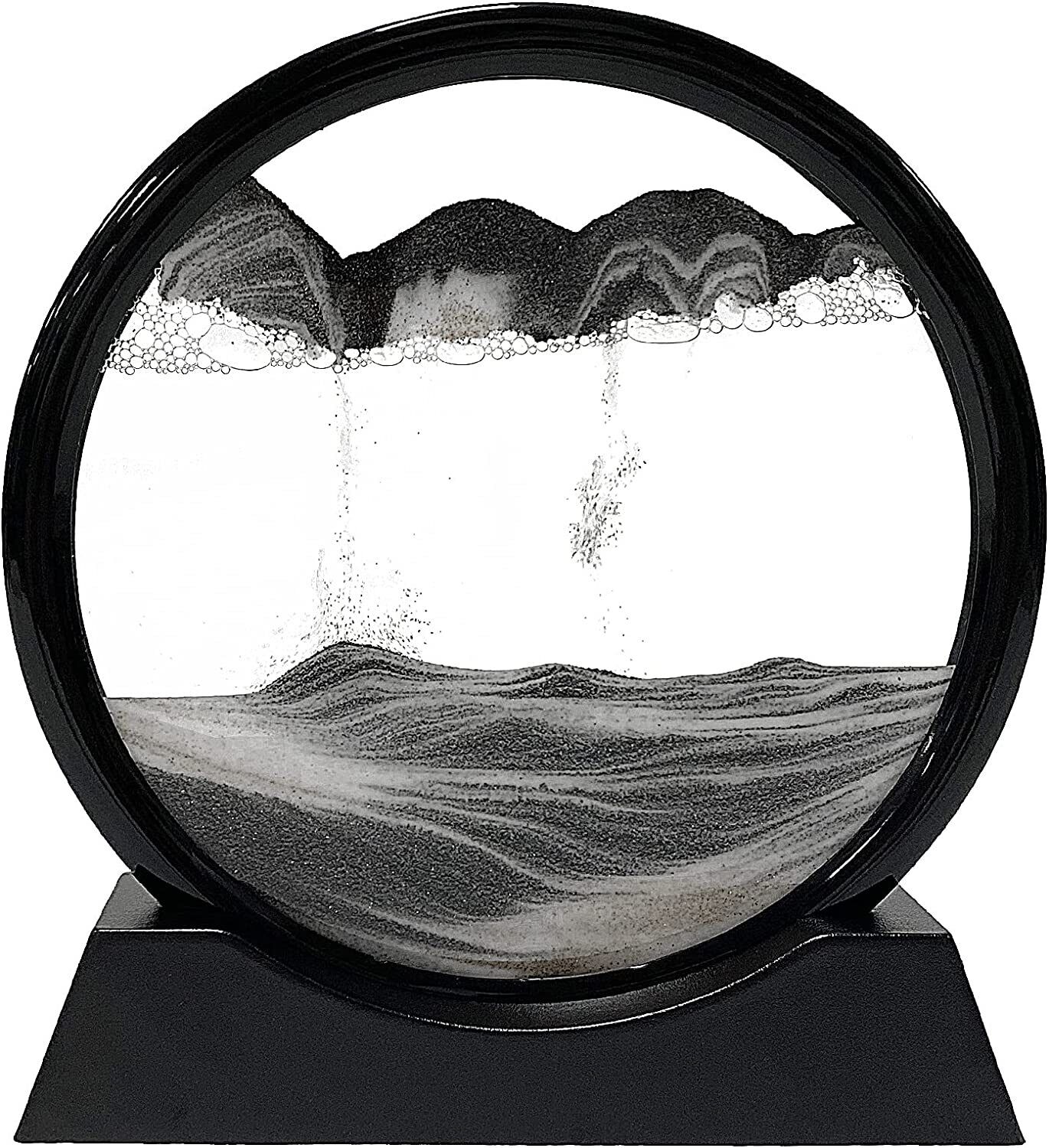 Moving sandscape desktop art frame