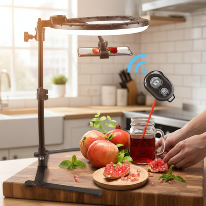 Ring Light Tripod Stand with Phone Holder – LED Selfie Light for TikTok & YouTube