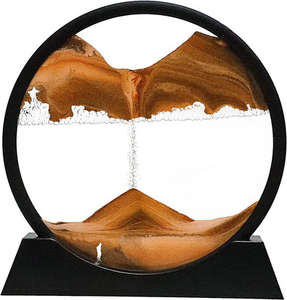 Moving sandscape desktop art frame