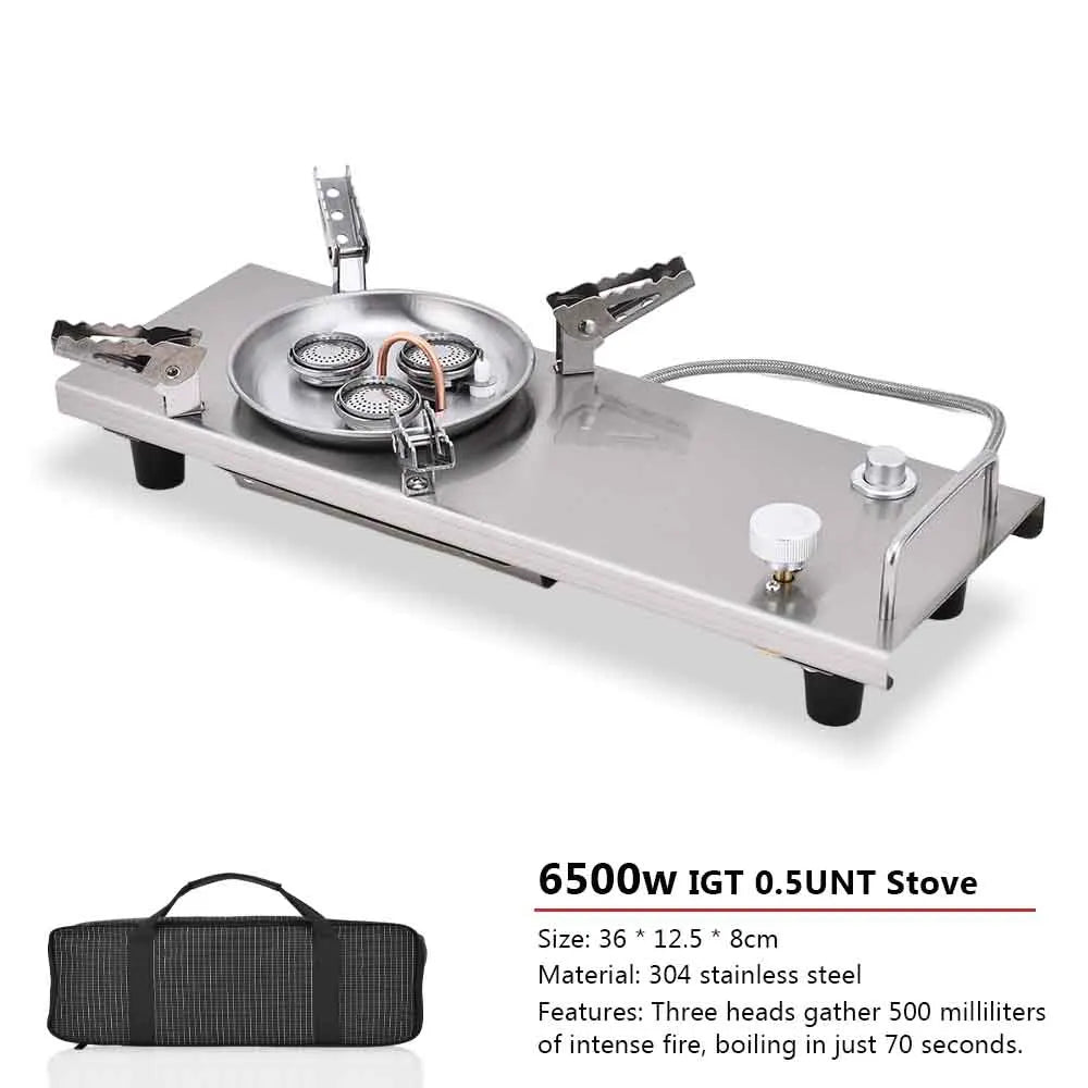 Portable Camping Gas Stove – 6500W High-Power IGT Hiking Burner