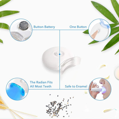 LED Teeth Whitening Kit – 35% Carbamide Peroxide 5X Light Whitener with Trays