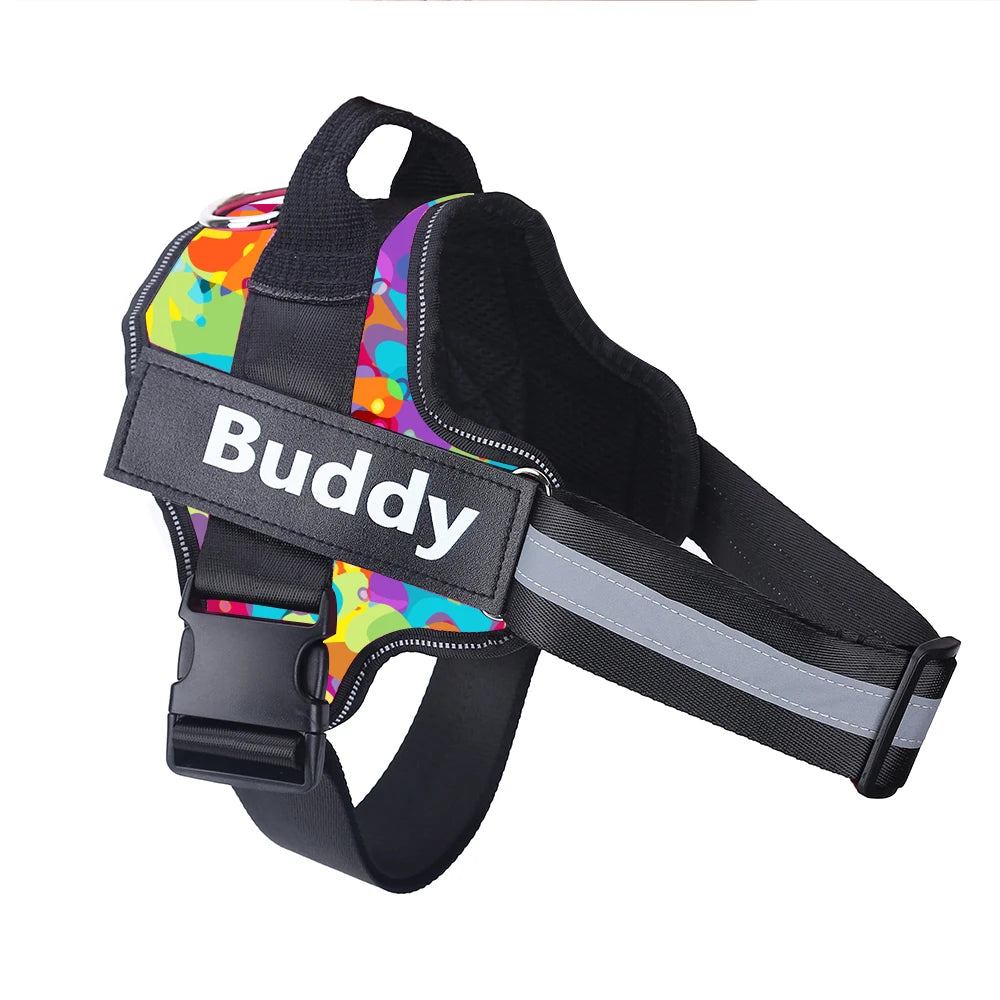 No-Pull Reflective Dog Harness – Personalised Breathable Vest Harness for All Sizes