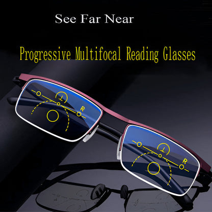 Intelligent Progressive Reading Sunglasses – Smart Multi-Focus Tinted Glasses
