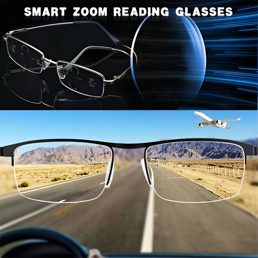 Intelligent Progressive Reading Sunglasses – Smart Multi-Focus Tinted Glasses