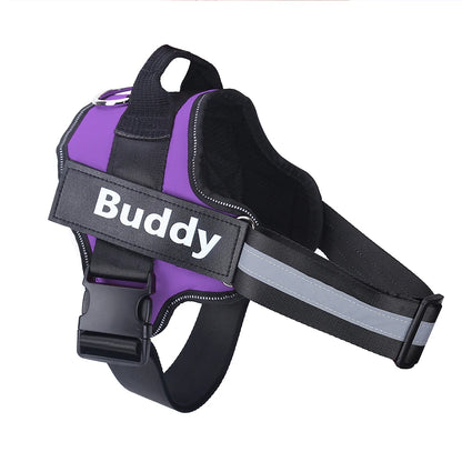 No-Pull Reflective Dog Harness – Personalised Breathable Vest Harness for All Sizes