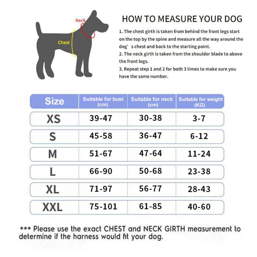 No-Pull Reflective Dog Harness – Personalised Breathable Vest Harness for All Sizes