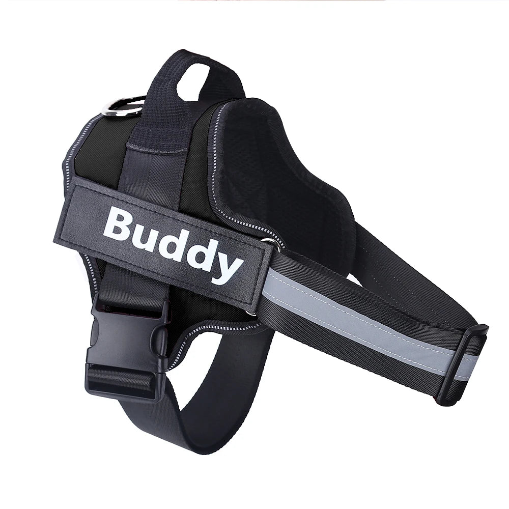 No-Pull Reflective Dog Harness – Personalised Breathable Vest Harness for All Sizes