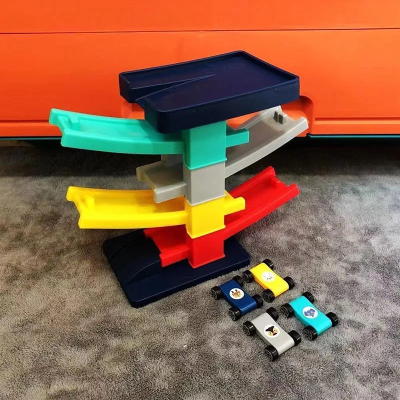 Kids Race Track Car Ramp Toy Set – Educational Racing Rail Puzzle for Kids