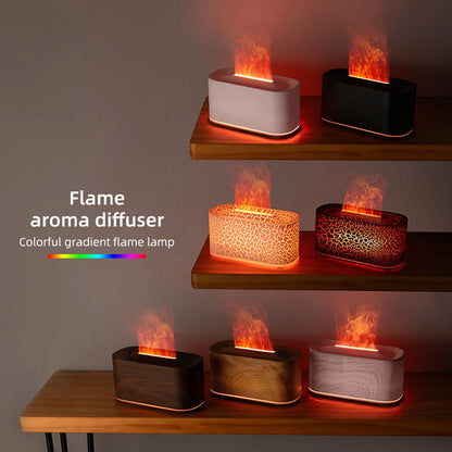 Flame Essential Oil Diffuser & Humidifier – Colorful Fire Effect Aromatherapy