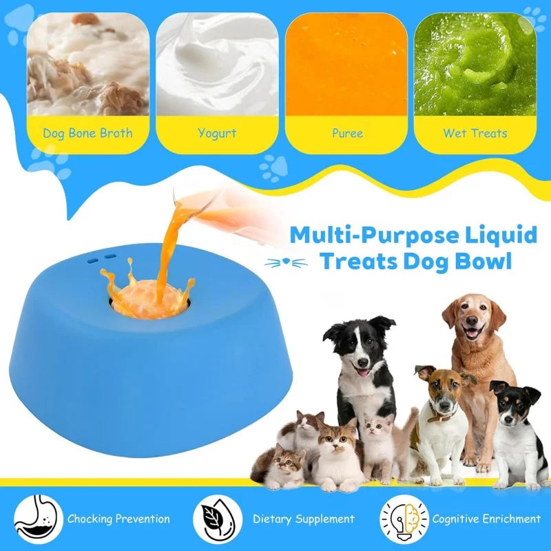 Slow Feeder Dog Bowl – Anti-Choking Lick Mat for Wet Food, Treats & Bone Broth