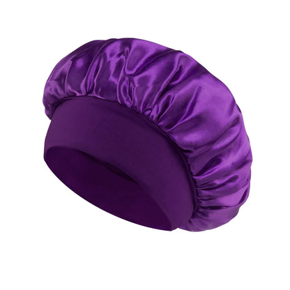Satin Sleep Bonnet for Women – Large Silk-Lined Hair Wrap for Curly & Long Hair