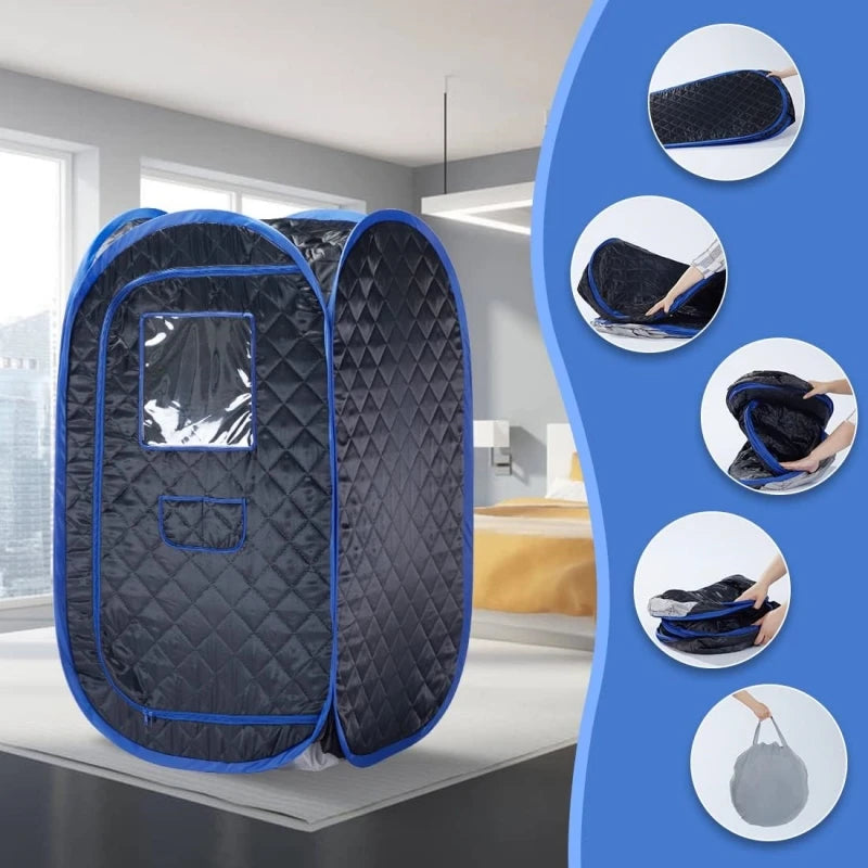 Portable Full Body Steam Sauna Tent – 1000W Home Spa with 3L Steam Generator