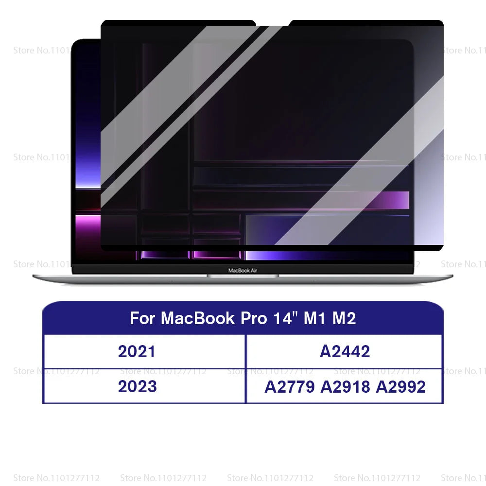 Magnetic Privacy Screen Protector for MacBook – Anti-Spy Removable Filter M1 M2 M3