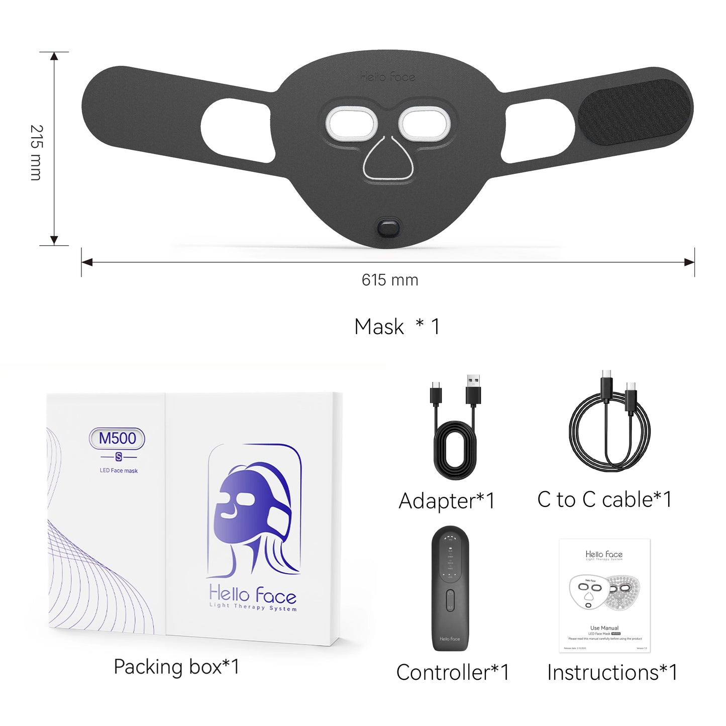 510K LED Red & Near-Infrared Light Therapy Face Mask – Professional Anti-Aging Mask