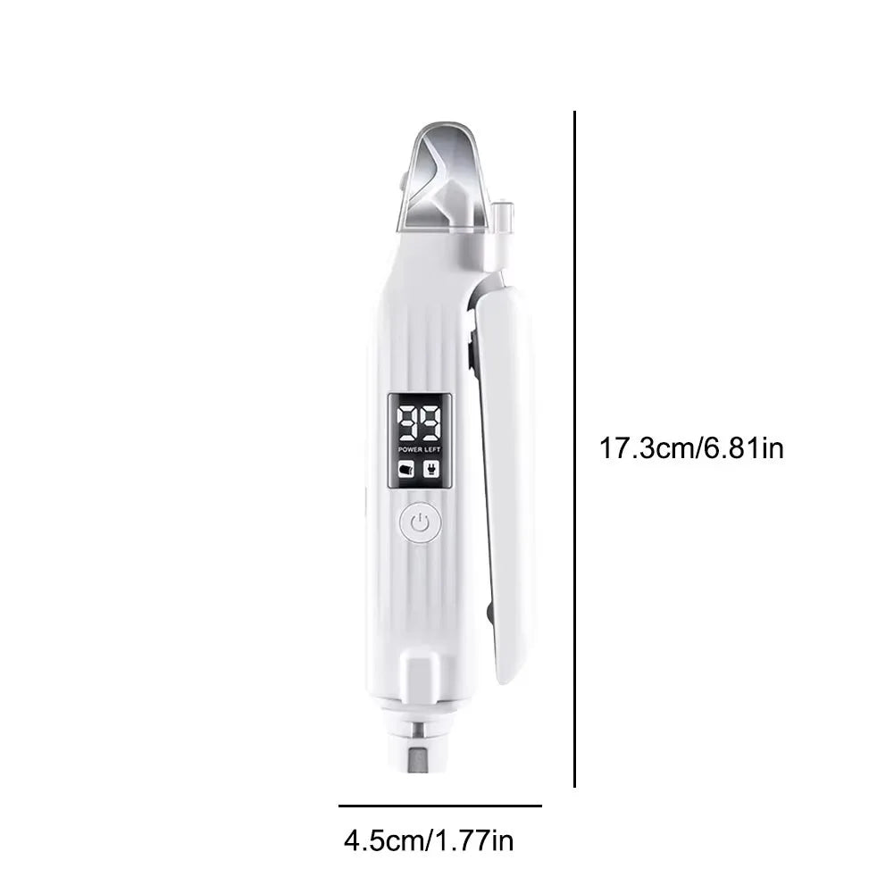 2-in-1 Electric Pet Nail Grinder with LED Light – Quiet Trimmer for Dogs & Cats