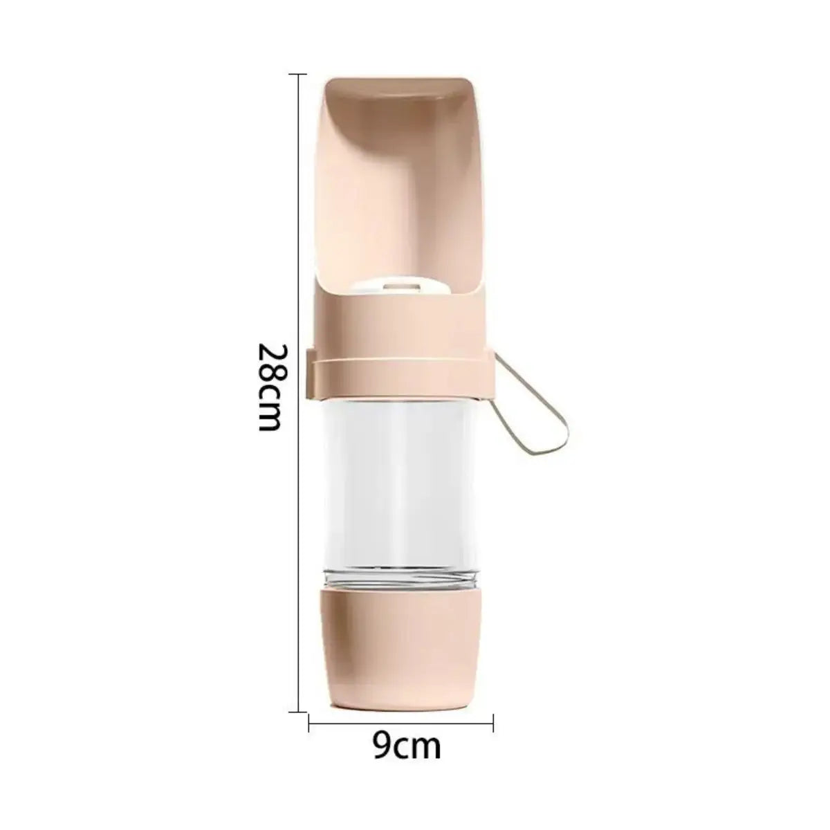 Portable Dog & Cat Water Bottle with Food Storage – Travel Pet Feeder Bowl
