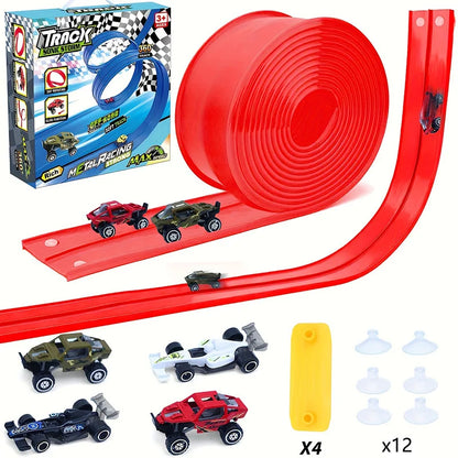 Kids Race Track Car Ramp Toy Set – Educational Racing Rail Puzzle for Kids