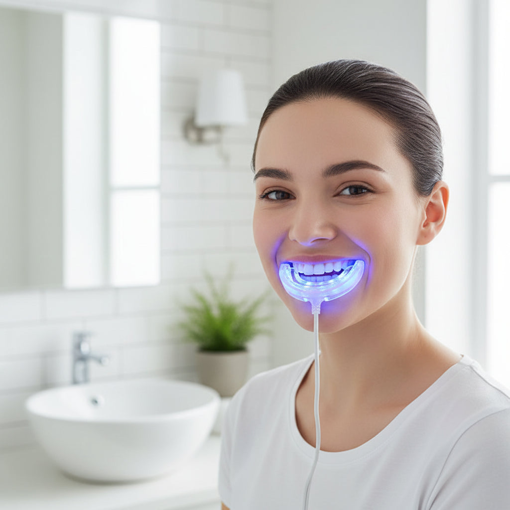 Smart LED Teeth Whitening Accelerator Light – USB & Phone Compatible Whitener