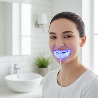 Smart LED Teeth Whitening Accelerator Light – USB & Phone Compatible Whitener