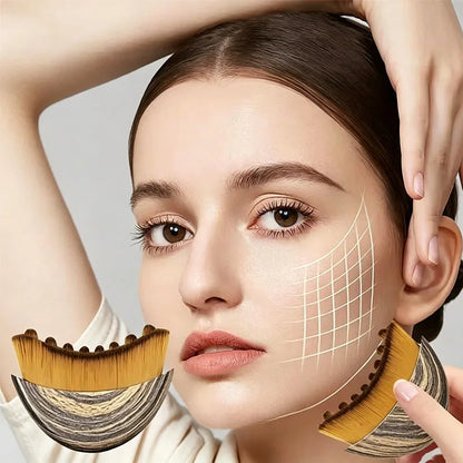 Lymphatic Drainage Face Contour Brush – Facial Sculpting & Massage Tool