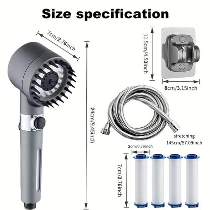Filtered Shower Head with Handheld Spray – Ion Water Filter for Hard Water & Hair Loss