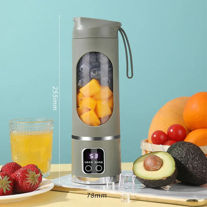 Portable USB Blender Juicer Cup – 10-Blade 450ml Rechargeable Smoothie Maker