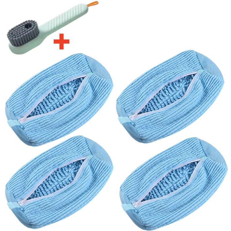 Shoe Washing Machine Bag & Brush Set – Laundry Shoe Protector Bags