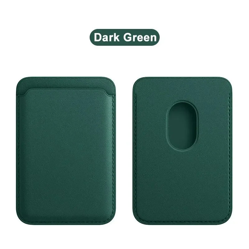 MagSafe Magnetic Leather Wallet Case – Card Holder for iPhone 12-17 & Samsung