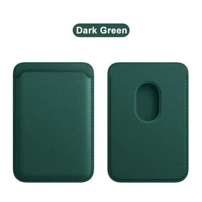 MagSafe Magnetic Leather Wallet Case – Card Holder for iPhone 12-17 & Samsung