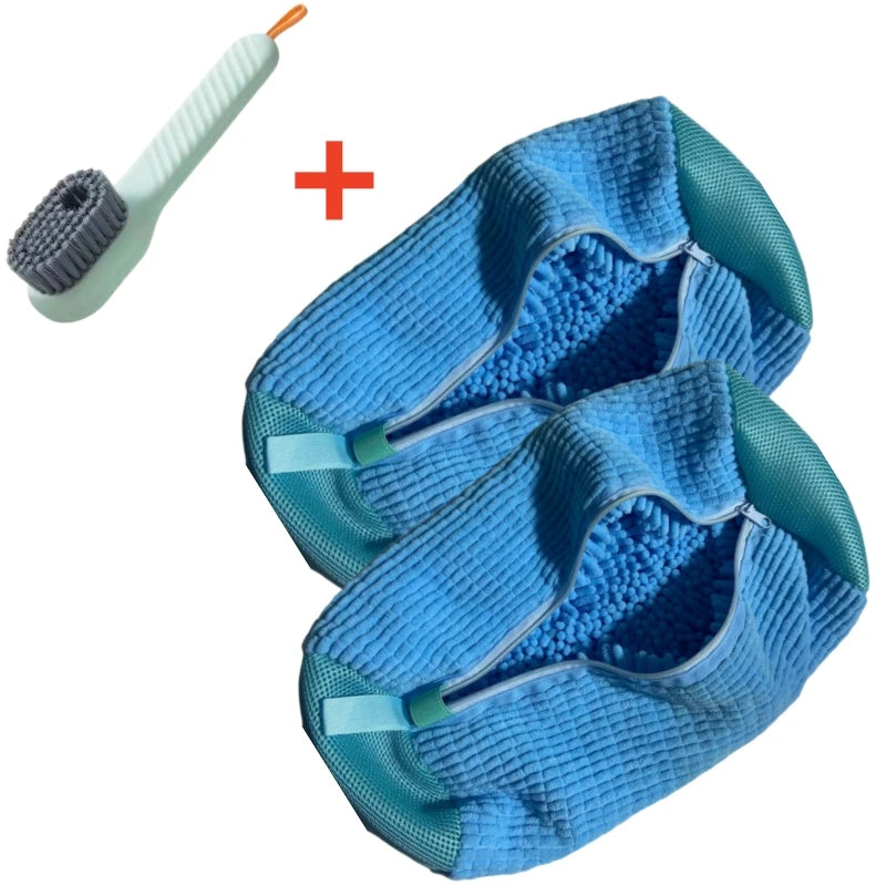 Shoe Washing Machine Bag & Brush Set – Laundry Shoe Protector Bags