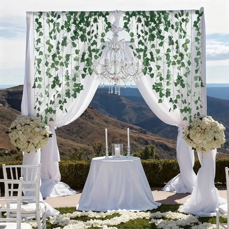 Artificial Ivy Garland Wall Decor – 24 Pack Fake Hanging Vine for Home & Wedding