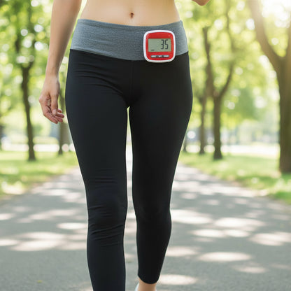 LCD Step Counter Pedometer Clip – 3D Walking Step Tracker for Running & Fitness