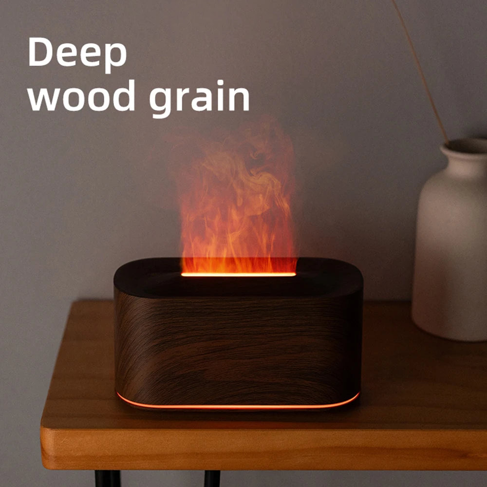 Flame Essential Oil Diffuser & Humidifier – Colorful Fire Effect Aromatherapy