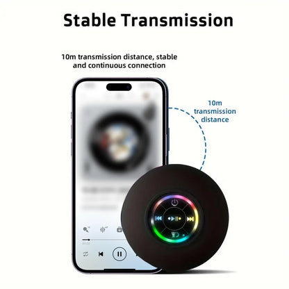 Waterproof Bluetooth Speaker with LED Light – IPX4 Outdoor Shower Speaker