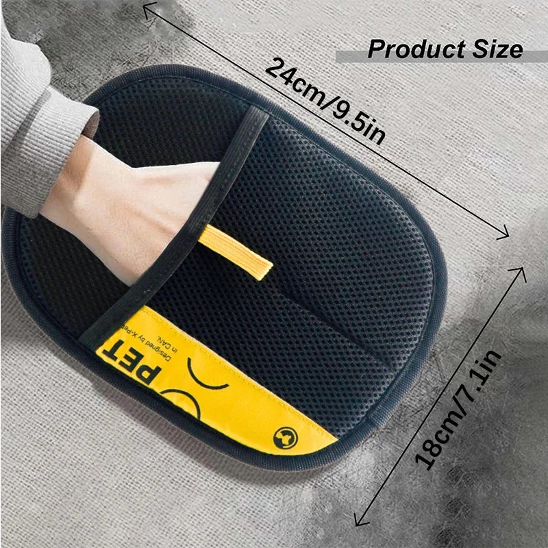 2-in-1 Pet Hair Removal Mitt & Lint Roller – Electrostatic Grooming Glove for Cats & Dogs