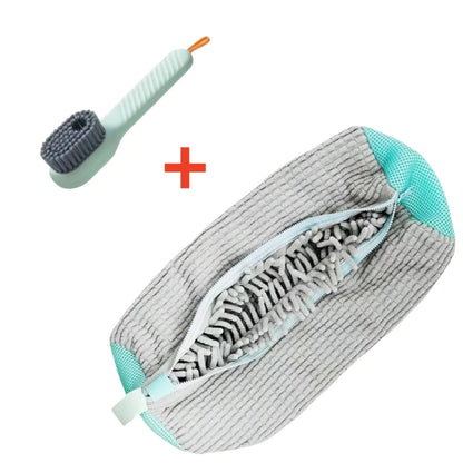 Shoe Washing Machine Bag & Brush Set – Laundry Shoe Protector Bags