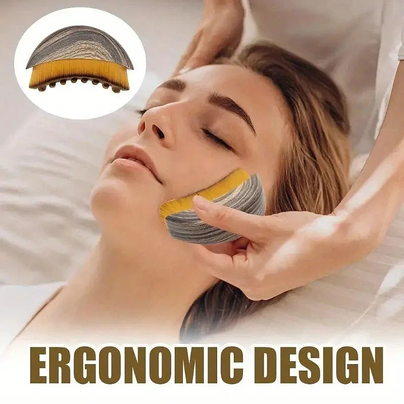 Lymphatic Drainage Face Contour Brush – Facial Sculpting & Massage Tool